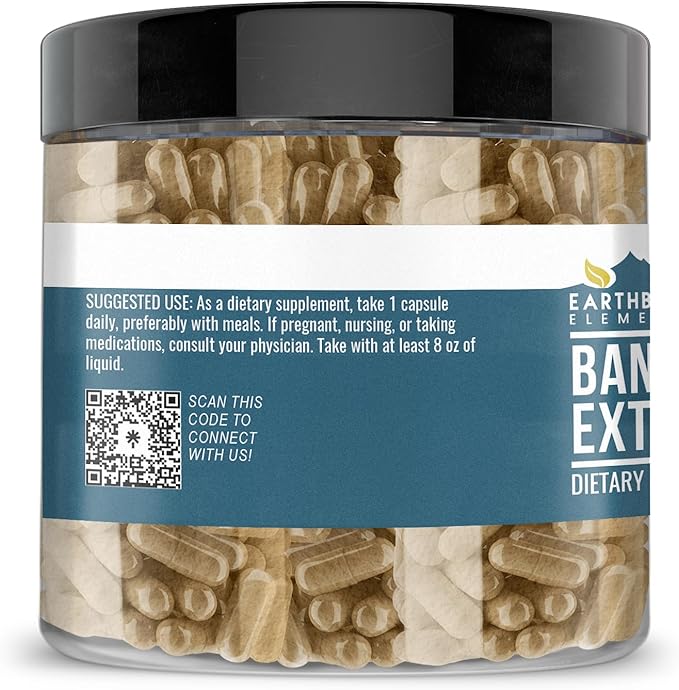 Earthborn Elements Banaba Leaf Extract 200 Capsules, Pure & Undiluted, No Additives