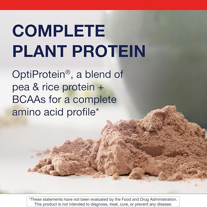 Metagenics Perfect Protein Pea & Rice - Featuring OptiProtein, a Balanced Combination of Proprietary Pea and Rice Protein with Added BCAAs - Chocolate Flavor - 30 Servings - 42.33 Oz