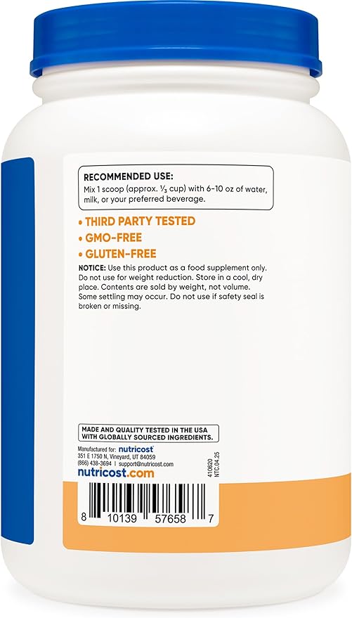 Nutricost Whey Protein Isolate 2 LB Churro Flavored - GMO-Free, Gluten-Free