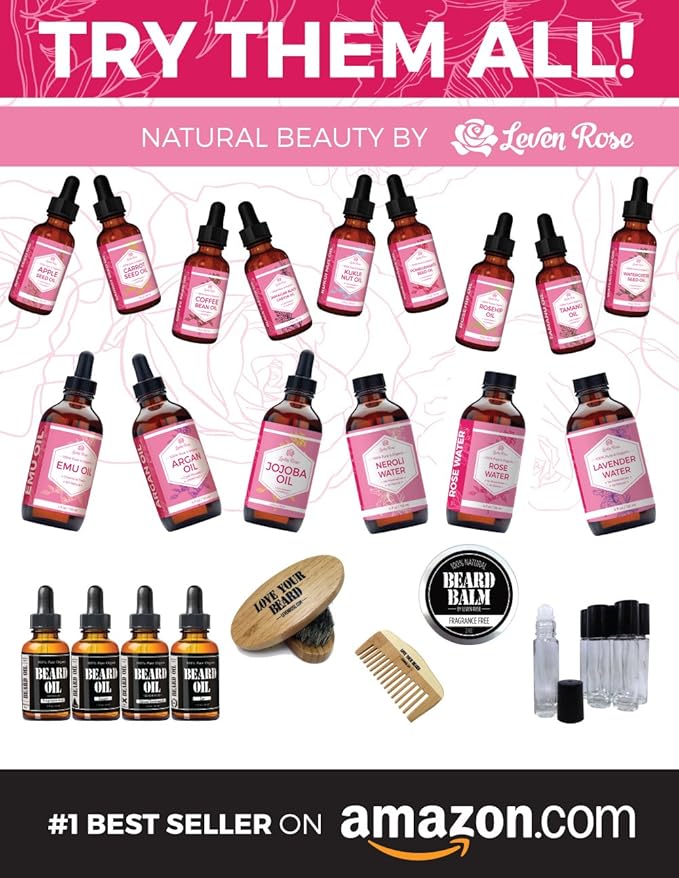 Leven Rose Coffee Bean Oil 1 oz - 100% Natural Cold Pressed Oil for Skin and Hair