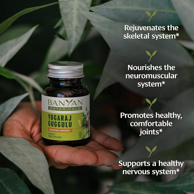 Banyan Botanicals Yogaraj Guggulu – Organic Joint Support Supplement ­­–Ayurvedic Blend for Supporting The Skeletal and Neuromuscular Systems* – 90 Tablets – Non-GMO, Sustainably Sourced, Vegan