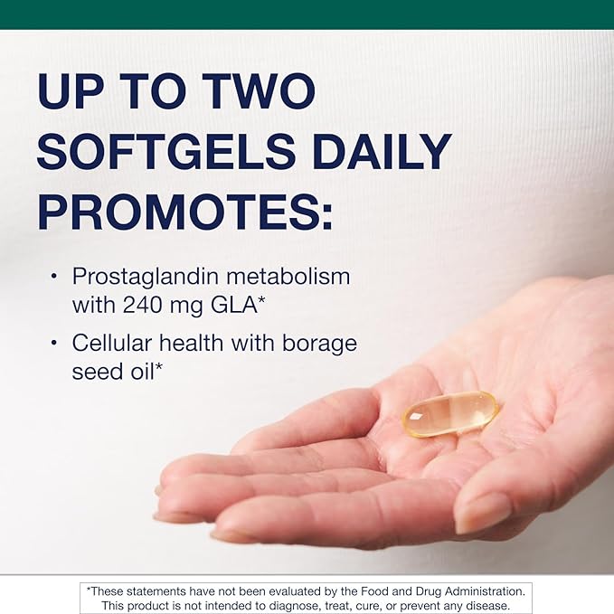 Metagenics OmegaGenics Borage Seed GLA Oil 240 mg - High Potency - Gamma-Linolenic Acid (GLA) Supplement - With Borage Seed Oil & Vitamin E - Gluten-Free - 90 Softgels
