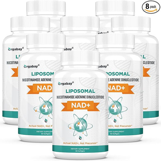 Orgabay Liposomal NAD+ Supplement 500 mg, High Absorption, Boost NAD+ with TMG 250 mg, Actual NAD Plus More Efficient Than Nicotinamide Riboside, Support Cellular Energy, Healthy Aging | 480 Softgels