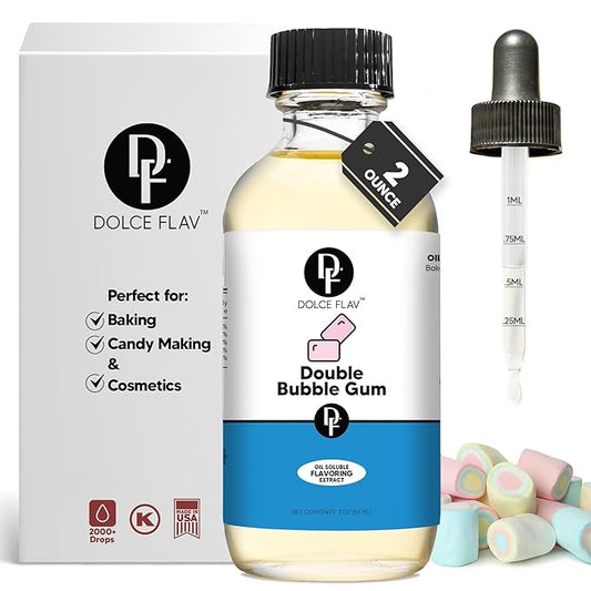 Dolce Foglia Oil Soluble Bubble Gum Extract - 2 Oz. - Sugar-Free, Zero Calories - Multipurpose Bubble Gum Flavoring Oil for Candy Making, Lip Balm, Ice Cream - Pioneer Woman Kitchen Stuff, Kitchen