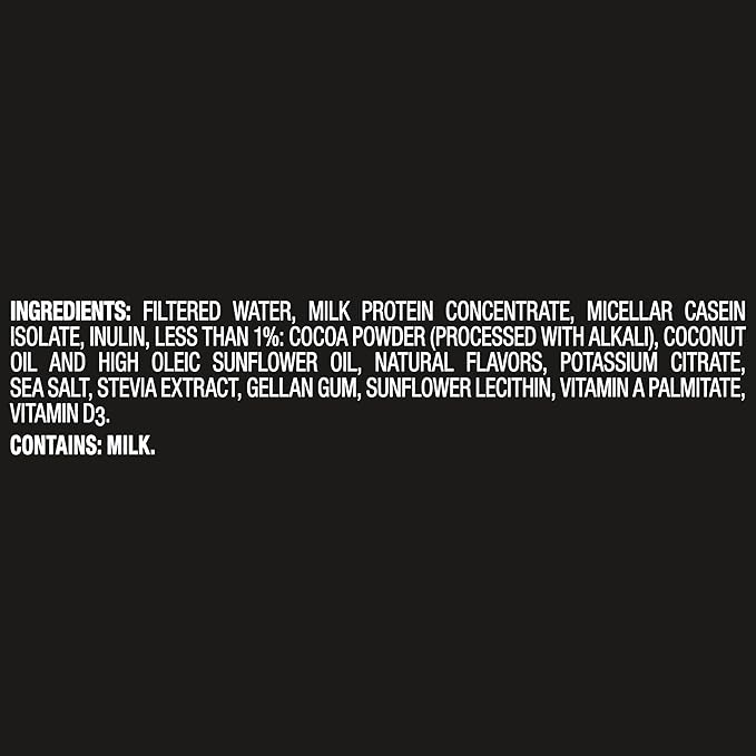 Oikos Protein Shake, Chocolate, 30g High Protein Drinks, Shelf Stable, Ready to Drink, 5g Prebiotic Fiber, 12 fl oz Bottle, 12 Count