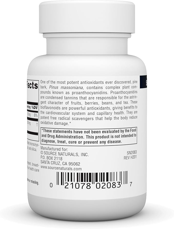 Source Naturals - Pine Bark Extract 150mg - 60 Tablets - Multi System Antioxidant*