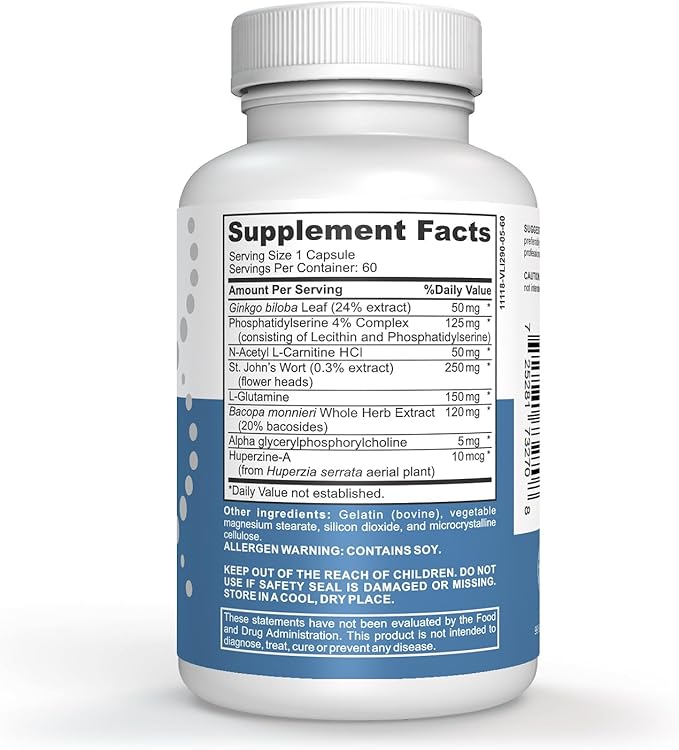 Advanced Memory Formula Extreme Brain Booster, Brain Supplement for Memory, Focus and Mental Performance, Memory Vitamins for Better Brain Health 180 Capsules (3 Pack)