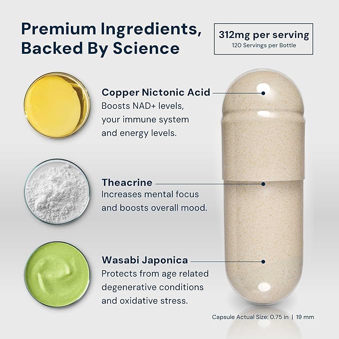 HPN NAD3 Clinical NAD+ Booster, Cellular Health & Natural Energy - NAD Supplement for Healthy Aging, Metabolic Support, NRF2 & Longevity, Nicotinamide Riboside & NMN Alternative, 240ct, 120-Day Supply