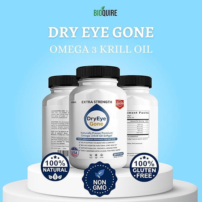 Dry Eye Gone Omega-3 Krill Oil, 500mg, 30 Softgels, Fast Absorbing with EPA & DHA (3)