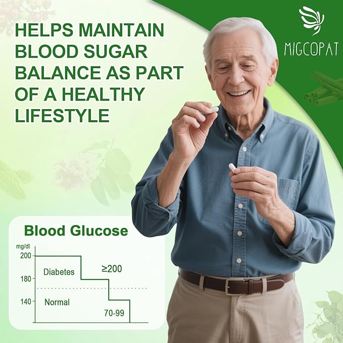 Gymnema Sylvestre Supplement 2 Month Supply | 17-in-1 Herbal Complex with Berberine HCI, Cinnamon, Bitter Melon & Chromium - Supports Glucose Metabolic Balance & Energy Wellness