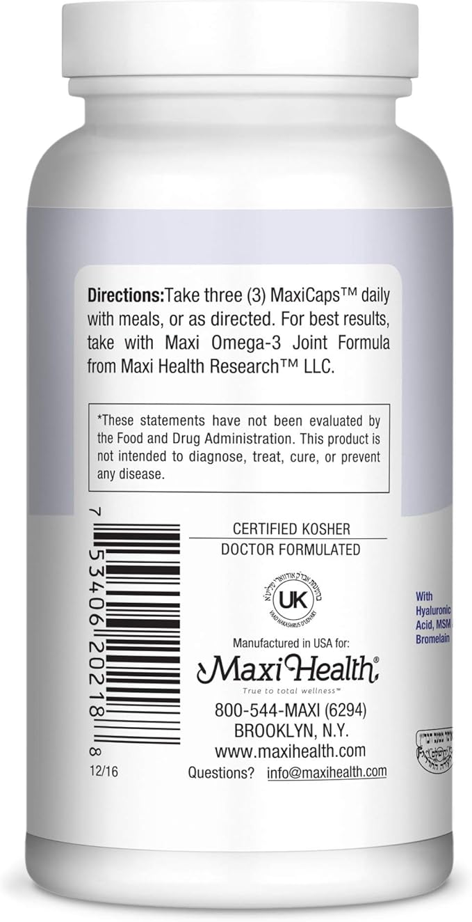 Glucosamine MSM and Hyaluronic Acid with Bromelain Supplement – Joint Support Supplement for Women and Men with Enzymes and Hyaluronic Acid – for Cartilage, Joint Health and Flexibility – 180 Count
