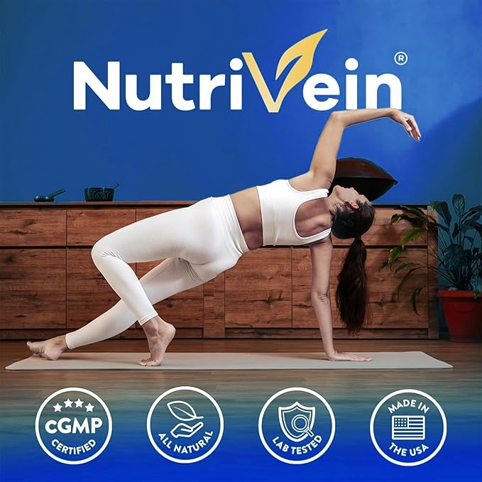 Nutrivein Premium NAD + Resveratrol Supplement 600 mg - 30 Servings (60 Capsules): Powerful Synergistic NAD Resveratrol Supplement - Aging, Cognition, Metabolism, & Overall Well-Being
