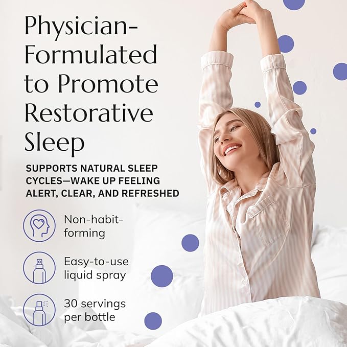 Night Night Liposomal Spray – Non-Habit-Forming Sleep Supplement with Melatonin & GABA - Fast-Absorbing Sleep Spray to Promote Rest, Relaxation & Positive Mood - Allergen-Free & Vegan