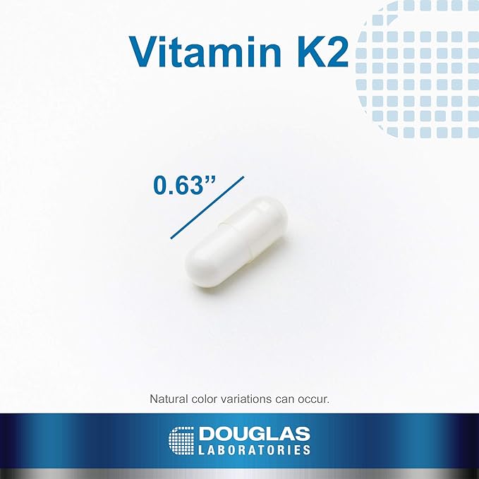 Douglas Laboratories Vitamin K2 - 90 mcg MK-7 - Supports Bone Formation, Calcium Use, Heart Health & Blood Vessels* - Vegetarian Formula - 60 Capsules