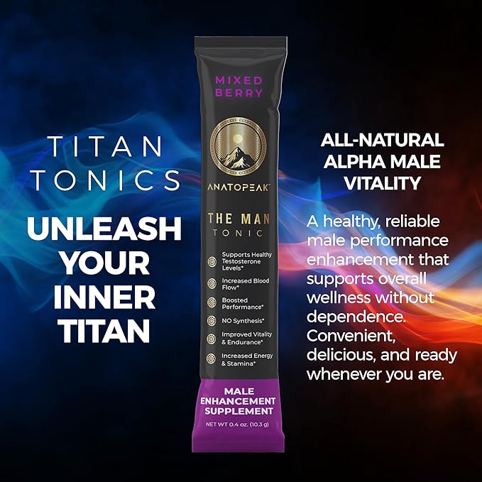 Male Enhancing Supplement Powder – Testosterone Supplement for Men with Tongkat Ali, Maca Root, Horny Goat Weed Powder, Beet Root & L-Citrulline – Nitric Oxide Booster (1 Stick Pack) - Berry