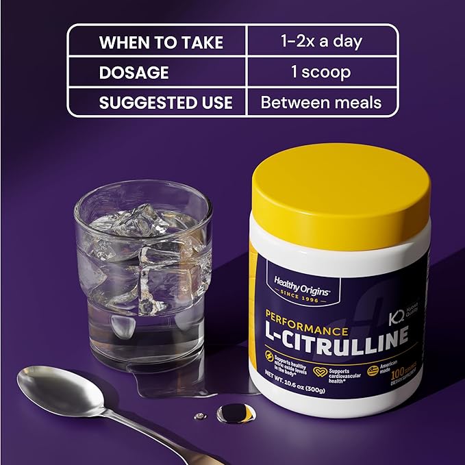 Healthy Origins - L-Citrulline (American-Made, Non-GMO, Gluten Free, Athletic Support), 10.6 Ounce