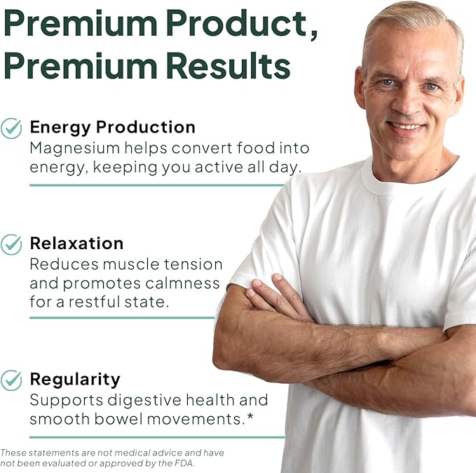 Real Magnesium Citrate - High Absorption Magnesium Supplement - Chelated Magnesium to Support Energy, Relaxation, and Regularity - 3 Pack Bulk Supply