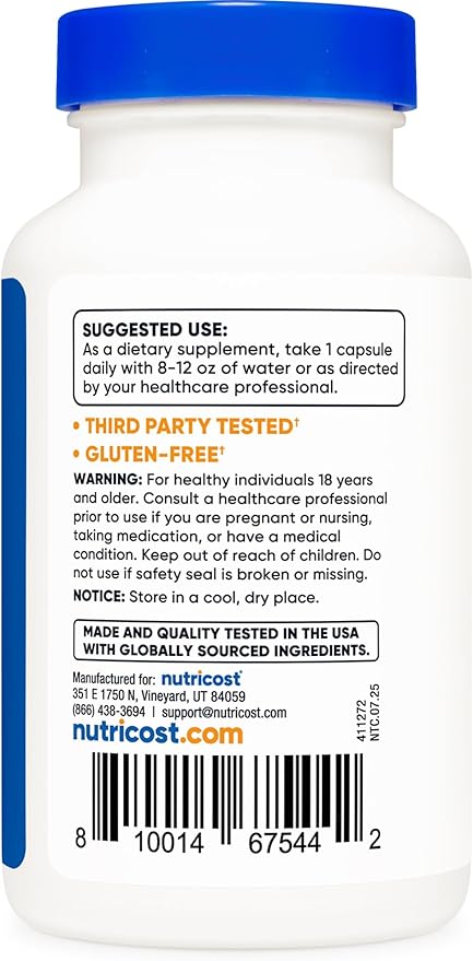 Nutricost Vitamin B2 (Riboflavin) 400mg, 120 Capsules (3 Bottles)