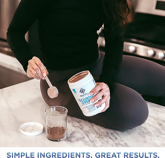 NuEthix Formulations Gourmet Greens Drink Powder Dietary Supplement with Fruit and Vegetable Superfoods and Probiotics, Berry, 30 Servings