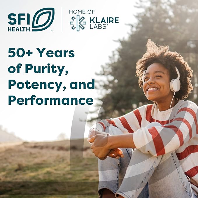 Klaire Labs SFI Health Green Tea Extract - 500 Milligrams Green Tea Leaf Extract, 95% Polyphenol Content 250 Milligrams EGCG (60 Vegetarian Capsules)
