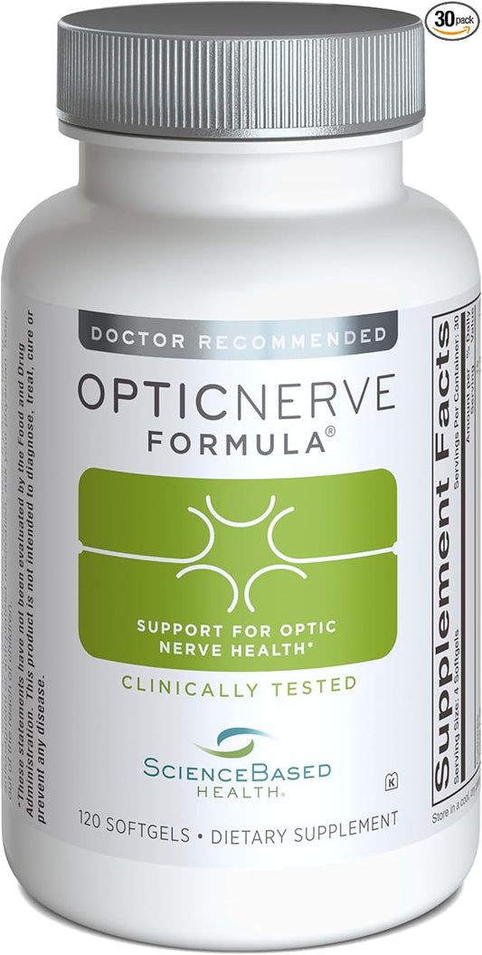 Optic Nerve Formula – Eye Supplement Supporting Nerve Function & Ocular Circulation – Clinically Tested with Omega-3s, B Vitamins, CoQ10, Alpha Lipoic Acid, Ginkgo & Antioxidants – 30-Day Supply
