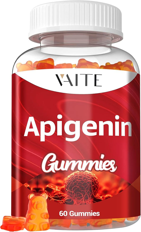 Apigenin Supplement 150mg - Chamomile Extract Vegan Gummies with Flavonoids, Bioflavonoids & Polyphenols - Plant-Based Relaxation Support - Liposomal Calm Formula - Non-GMO Herbal Mood Balance