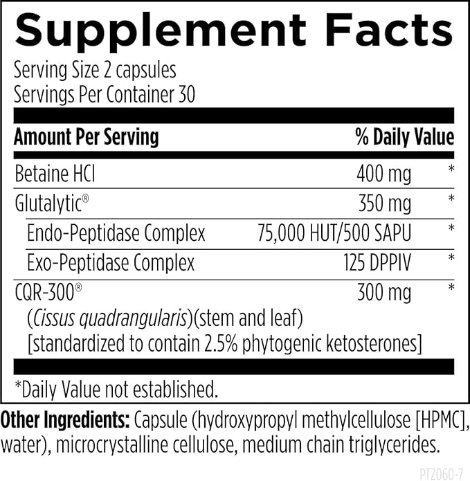 Designs for Health Carb-Lipo Control (ProtectZyme) - Digestive Enzyme to Help Minimize Fat + Starch Absorption and The Digestion of Gluten, Casein - Supports Healthy Body Composition (60 Capsules)