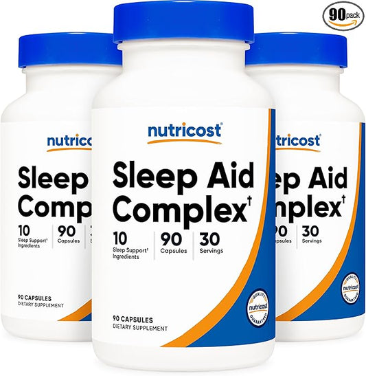 Nutricost Sleep Aid Complex (1330mg Serving) (90 Caps) (3 Pack)