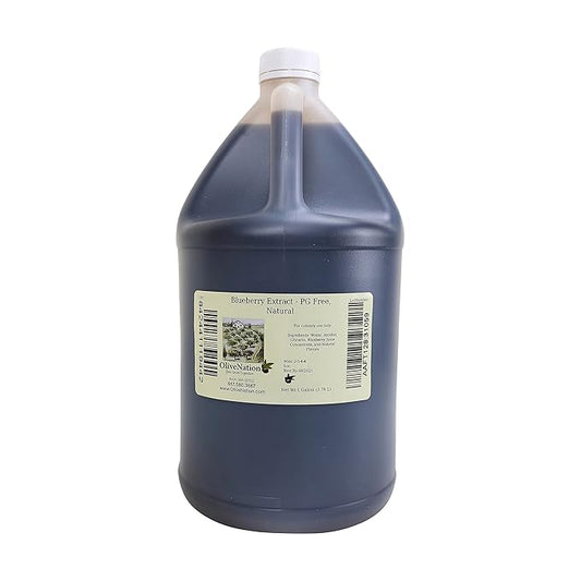 OliveNation Blueberry Extract for Cooking, Baking, Beverages, Water Soluble, Non-GMO, Gluten Free, Vegan, Sugar Free - 1 gal