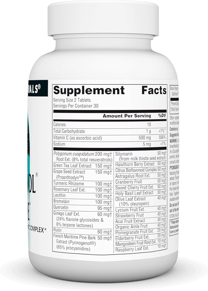 Source Naturals Pycnogenol Supreme, Berry & Botanical Antioxidant Complex* - 60 Tablets