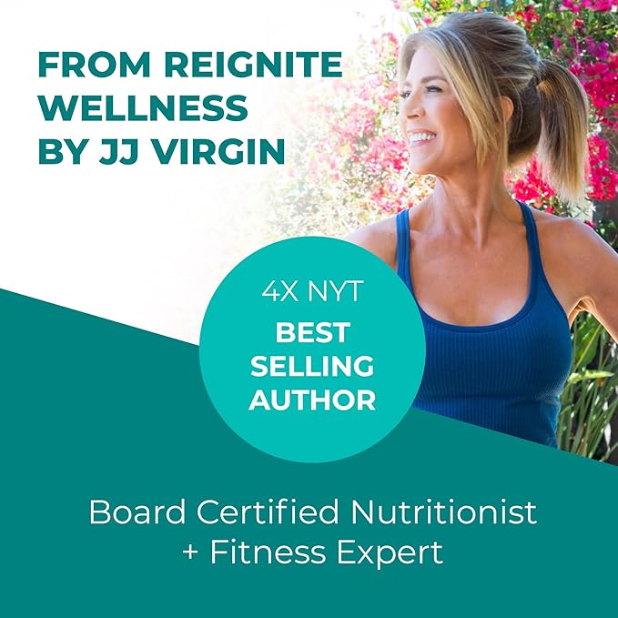 Reignite Wellness by JJ Virgin | Chocolate Plant-Based All-in-One Shake | Plant Protein Powder, Vitamins, Minerals, Greens & Aminos | 22g of Plant Protein | 30 Servings