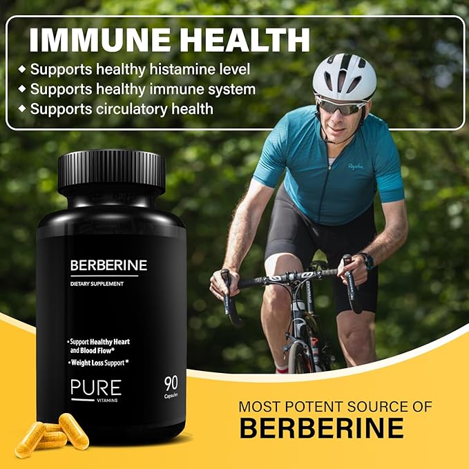 Ultra High Strength Berberine HCL 1200mg Supplements | 90 Vegan Capsules | Organic Berberine Supplement for Metabolic Support and Overall Health | Perfect for Men and Women - Made in USA