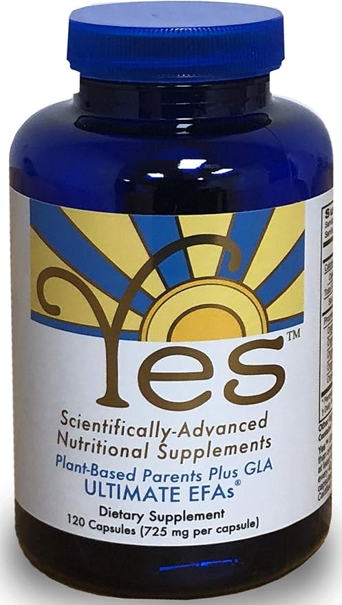 Plant Based Fish Oil Alternative YES Omega 3 & 6 Fatty Acid - Burpless - DHA, EPA, SDA - Cholesterol, Heart, Skin, Energy, Eyes, Immunity Support by YES (120 Gel caps)