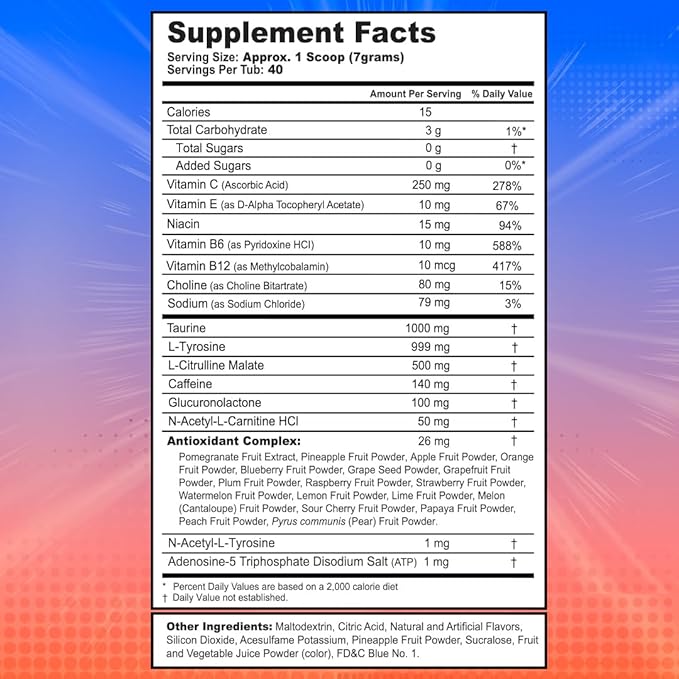 G Fuel Dragon Ball Z Energy Drink Powder, Pre Workout Caffeine Mix for Gaming, Sugar Free Focus Amino, Vitamin + Antioxidants, 9.8oz (Strawberry Lychee, 40 Servings)
