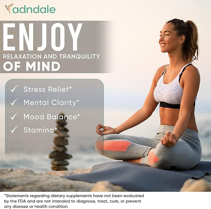 Adndale Cortisol Supplements for Women. Cortisol Manager 14-in-1 Ashwagandha Supplement with Magnesium Glycinate, L-Theanine & More. Support Stress Management & Stamina. 90 Capsules.