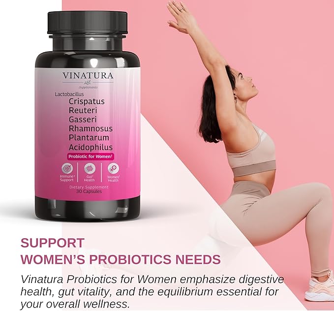 Lactobacillus Rhamnosus, Reuteri, Gasseri, Plantarum, Crispatus, Acidophilus Probiotics - Probiotics for Women *USA Made & Tested* Women Vaginal Health, Gut and Digestive Health - 30 Capsules