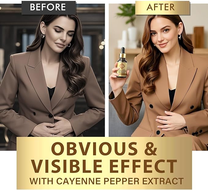 Cayenne Pepper Drops, Liquid Supplement with Cayenne Pepper, Hawthorn Berry, Vitamin D3 K2, Beet Root, Ceylon Cinnamon & Turmeric for Digestive & Immune Support, 2 oz