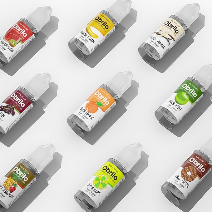 Obrilo Lemon Lime Flavor Extract - Propylene Glycol (PG) Based - Water Soluble - Concentrated Food Flavoring for Baking, Candies, Desserts, Smoothies, Coffee & Tea - 15 mL/0.5 fl oz Dropper