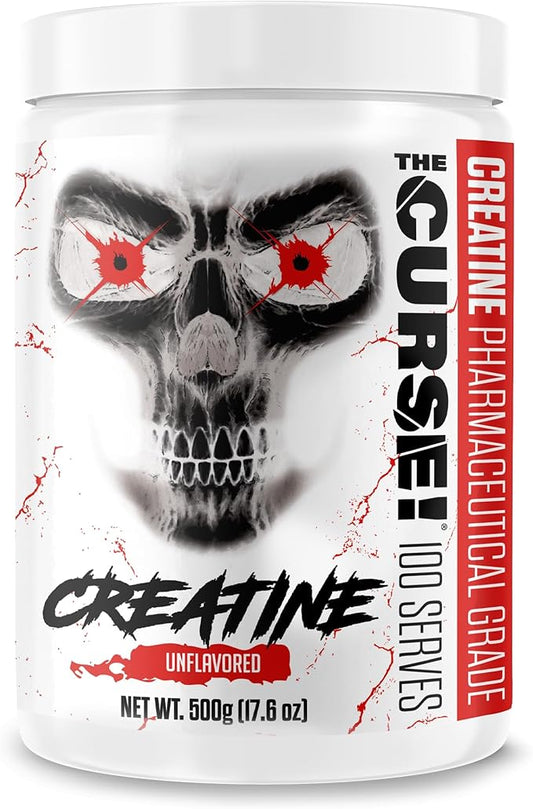 JNX SPORTS The Curse! Creatine Monohydrate Powder 100 Servings | Pure Micronized Creatine 5g Per Serving | 500g - 17.6 Ounce