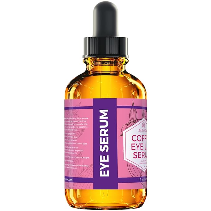 Leven Rose Coffee Oil Caffeine Serum for Eyes 1 oz - Anti-aging Organic Under Eye Serum for Puffy Bags Under Eyes
