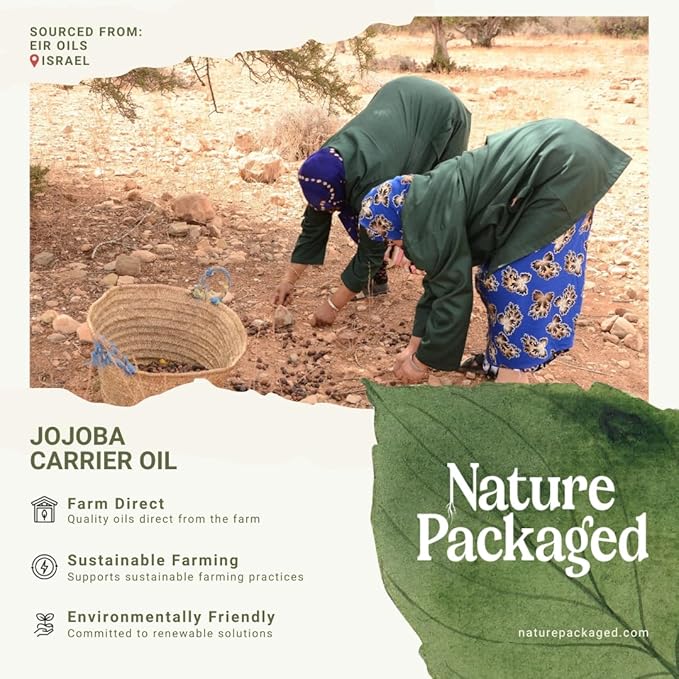 Jojoba Oil - Direct from EIR Oils' Farm in Israel - 100% Pure Carrier Oil for Hair, Face, and Skin - Hand-Picked, Cold-Pressed Carrier Oil (1 Gallon)