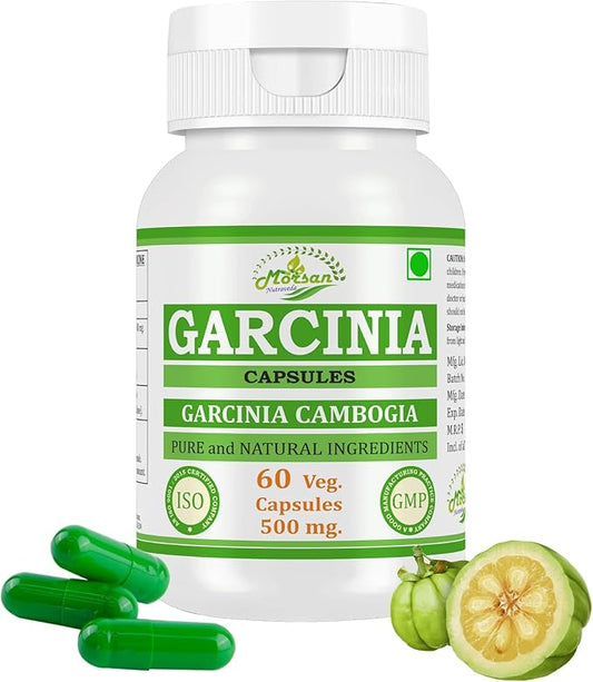 Natural and Pure Herbal Garcinia CAMBOGIA (Garcinia) Extract Capsules | Highest Potency, 100% Herbal Product | Pack of 60 X 500 mg. Veg. Capsules (Pack of 1 Jar)