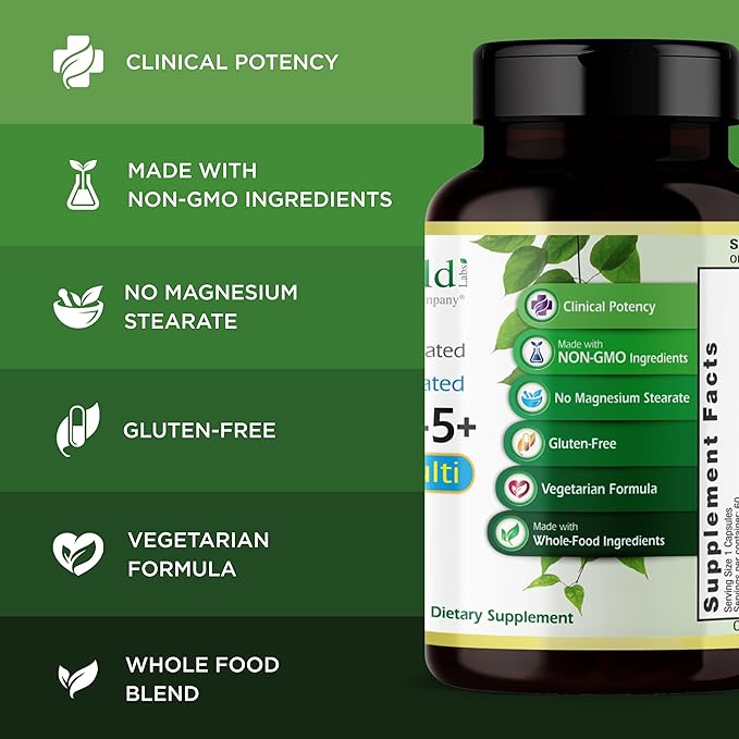 EMERALD LABS Men's 45+ 1-Daily Multi - Made with Saw Palmetto, Lycopene & More for Heart, Bone & Immune Support* - Gluten-Free - 60 Vegetable Capsules