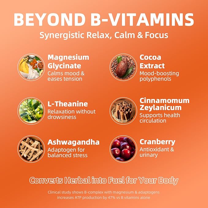 Super B-Complex Liquid Drops | B12 Methylcobalamin + Methyl Folate | B Vitamins Complex w/B3,B5,B6,B7, Ashwagandha & L-Theanine for Energy, Focus & Immunity, Vegan Strawberry 2fl Oz
