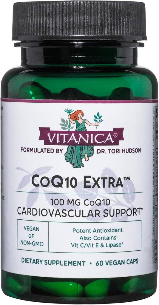 Vitanica, Coq10 Extra, Natural CoQ10, 100mg, Non-GMO, Vegan, 60 Capsules