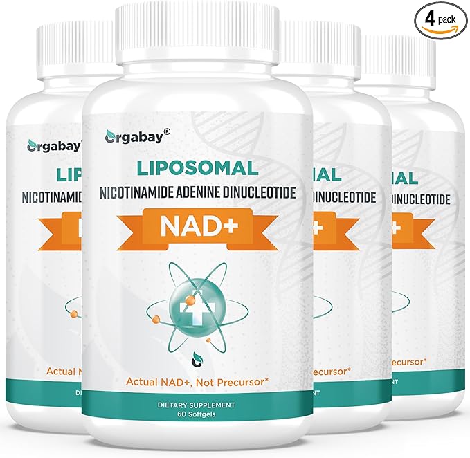Orgabay Liposomal NAD+ Supplement 500 mg, High Absorption, Boost NAD+ with TMG 250 mg, Actual NAD Plus More Efficient Than Nicotinamide Riboside, Support Cellular Energy, Healthy Aging | 240 Softgels
