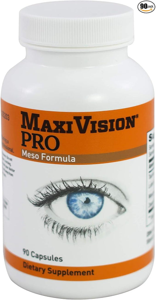 MaxiVision® PRO Meso Formula - Mesozeaxanthin - Lutein - Zeaxanthin - 90 Capsules, 1 Bottle