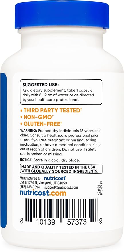 Nutricost Milk Thistle Capsules 300mg, 120 Capsules (80% Silymarin) - Gluten-Free & Non-GMO
