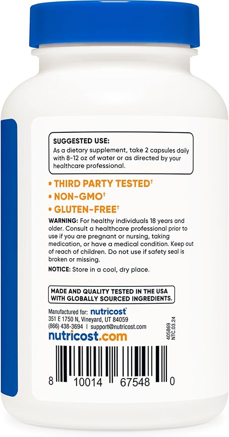 Nutricost Quercetin with Bromelain, 880mg Quercetin + 165mg Bromelain Per Serving, 120 Capsules, 60 Servings (2 Caps Per Serving) - Vegetarian, Non-GMO & Gluten Free