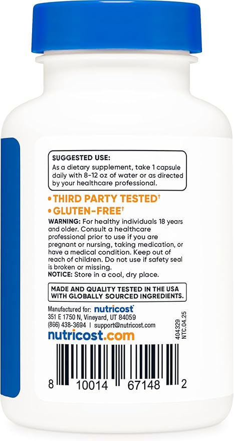 Nutricost Zinc Picolinate 50mg, 120 Vegetarian Capsules - Gluten Free and Non-GMO